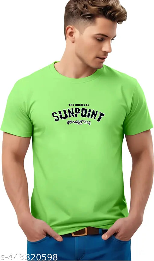 Men's round neck half-sleeve regular fit cotton t-shirts combo pack 3 - Versatile colors, stylish prints, easy care for everyday wear