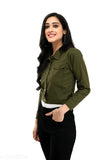 Fancy multicolor cotton blend women's jacket combo, solid pattern long sleeves, India-made apparel
