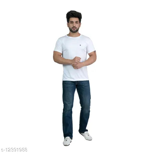 Leebonee men's dry-fit t-shirt, solid polyester short sleeves for activewear