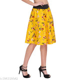 Multicolor polyester knee-length skirt combo, printed net pattern, various sizes available (26-36), Indian origin