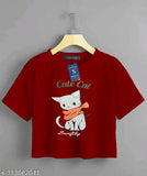 Cotton funky print round neck t-shirt for women, short sleeves, vibrant Indian design - size S (bust 32in, length 15in)