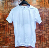 Trendy cotton solid-color men's short-sleeve t-shirt, size S-XXL, made in India