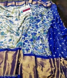 Fancy Moss chiffon saree with contrast running blouse, 6.3m length, floral design for women's party, wedding, and gatherings