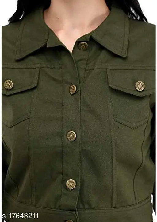 Denim Mehandi jacket, solid pattern, long sleeves, size S-XL, handcrafted Indian design