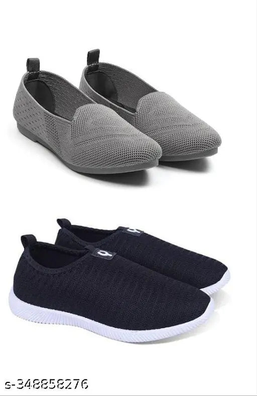 Indian-made mesh loafers combo for women & girls, embellished and skin-friendly, comfortable and durable slippers