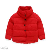 Boys red polyester jacket and coat set, solid design for 4-12 year-olds, Indian origin