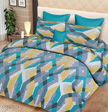 Luxore cotton printed double bedsheet, 200 thread count, 108 x 90 inches with 27 x 17 inch pillow covers