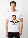 Elegant men's cotton blend short sleeves t-shirt, printed design, M/L/XL/XXL sizes, made in India