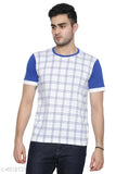 Gorgeous checked cotton men's short sleeve T-shirt, high quality apparel for fashionable fit