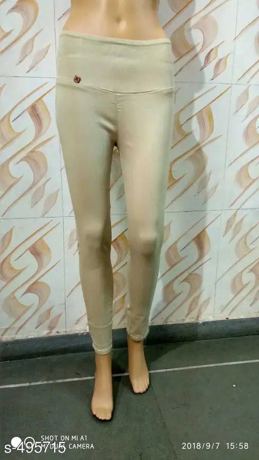 Stylish blue denim jeggings, size-30, made in India