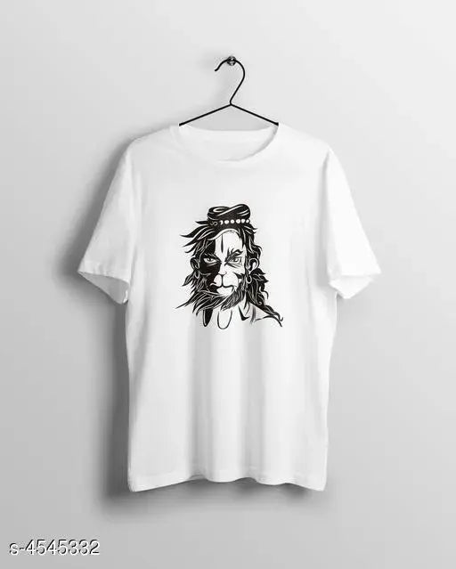 Drishya Fancy men's short sleeve t-shirt, printed net design, size M (38 inch chest, 27 inch length), made in India