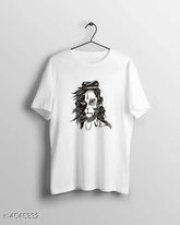 Drishya Fancy men's short sleeve t-shirt, printed net design, size M (38 inch chest, 27 inch length), made in India