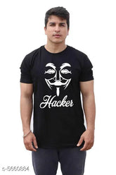 Stylish men's cotton t-shirt with printed design, short sleeves, size M