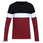 Divine Trendy men's cotton colorblocked long sleeve t-shirt, India-made