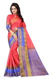 Colorful cotton silk saree, vibrant Indian traditional wear for women