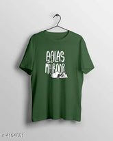 Elegant men's cotton t-shirt, short sleeves with printed pattern. XS, S, M, L, XL sizes available, made in India