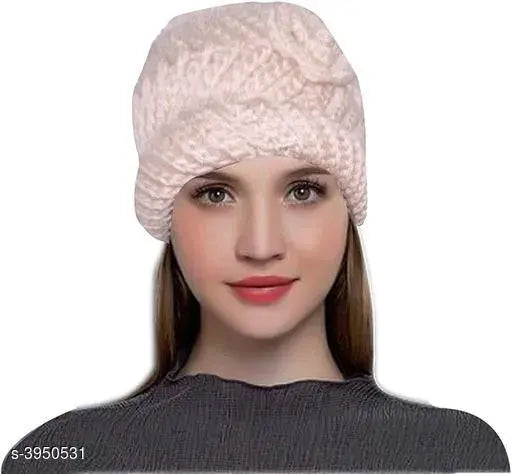 Colorblocked acrylic beanie, stylish trendy women's cap from India