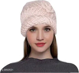 Colorblocked acrylic beanie, stylish trendy women's cap from India