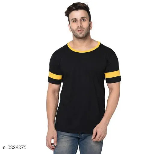 Attractive men's cotton T-shirt, short sleeves, printed net design, size S (32in chest, 30in length)