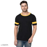 Attractive men's cotton T-shirt, short sleeves, printed net design, size S (32in chest, 30in length)