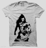 Beautiful cotton t-shirt, short sleeves, printed design, sizes M-XXL, made in India