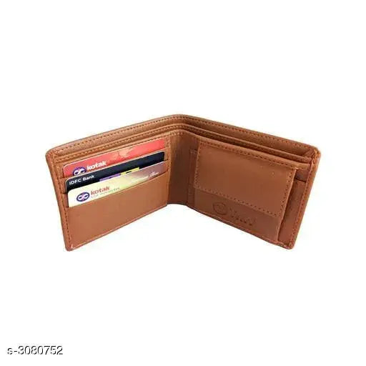 Faux leather men's wallet, solid pattern, fancy artificial leather accessory for men from India