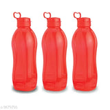 Red BPA-free jumbo water bottle set, leak-proof and sturdy, for home, office, or gym use