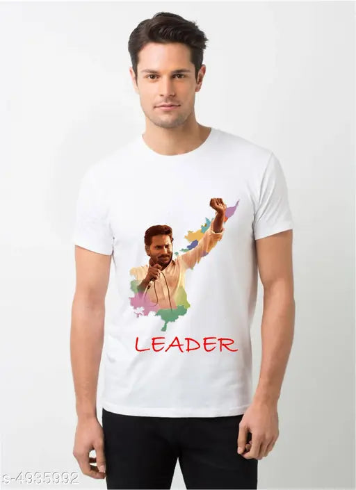 Elite graceful men's polyester t-shirts, printed design on short sleeves, M-XXXL sizes available