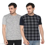 Stylish cotton men's short sleeves t-shirts, printed pattern, size S/L/XXXL/5XL, Indian origin