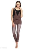 Solid denim women's dungaree, 28-32in waist, up to 40in length - Indian stitched denim fashion