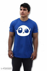 Trendy cotton short-sleeve men's T-shirt with printed design, size S-XXL