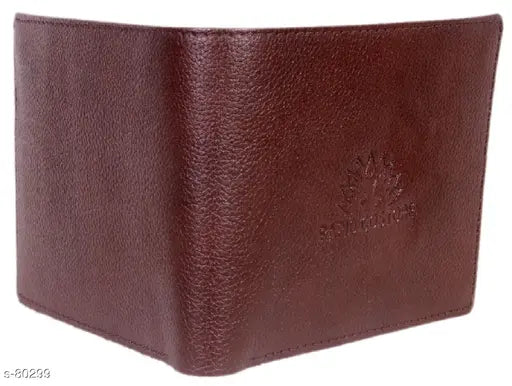 Solid leatherette men's wallet, stylish and durable for everyday essentials