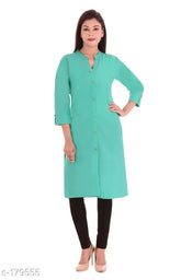 Cotton stylish women's kurti, single size L from India