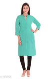 Cotton stylish women's kurti, single size L from India