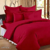 Striped satin cotton double bedsheets, trendy 100x90 for contemporary bedroom decor