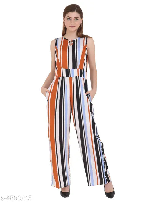Crepe sleeveless printed net jumpsuit, Aishani ensemble women's fashion, India-made