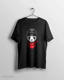 Stylish men's cotton t-shirt, short sleeves, printed net design, size S/M (38in chest, 27in length), Made in India