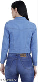 Indian-made blue denim jacket, L size with 38in bust, 19in length, 34in waist, & 34in hip. Ideal for parties and outdoors