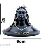 Rudraksha mala with Adiyogi Ji statue for car dashboard, Indian religious art for home puja and gifting