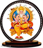 Durable, double-sided Giftlab Vishwakarma idol - Indian religious showpiece for car & home decor