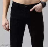 Polycotton, skinny-fit stretchable jeans for men, clean wash, original Indian manufacturing. Jeans size 28x37, 30x38, 32x39