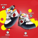 Cooperwing's LED kids sneakers, mesh & TPR casual shoes with lace-up, ideal for boys and girls (2-3 years), printed net pattern, India origin