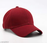 Maroon cotton baseball cap pack, solid pattern for men & women, adjustable fit and hand wash only