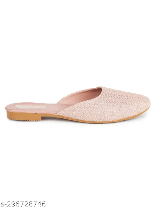 Stylish synthetic women's embellished mules, comfortable bellies design for all-day wear