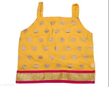 Polka dot rayon lehenga and choli for baby girls, 3-6 months, India