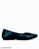 Synthetic leather slip-on ballerinas for women and girls, comfortable lightweight bellies by SR Casual, India" (120 characters)