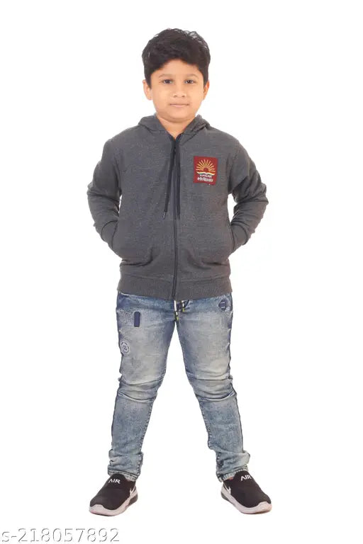 Boys full sleeve cotton hoodie, solid color for ages 5-17 years. Comfortable and stylish boys' hoodie made from premium quality cotton. Perfect for everyday wear, travel, work, or casual outings. Available in various sizes: 5-6 Years, 6-7 Years, 7-8 Years, etc., up to Free Size. Origin: India
