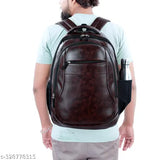 Leather net 35L waterproof laptop bag backpack, spacious and versatile for men, women, boys, girls, students. Durable build with organized compartments for school essentials