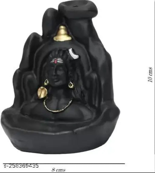 Handcrafted UNNATI Adiyogi & Hanuman Ji poly resin figurines with backflow smoke fountain combo for home decoration (India)