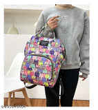 Polyester net diaper bag with bottle organizer, waterproof, large capacity for baby essentials - Lil Sprouts Baby On Board Series